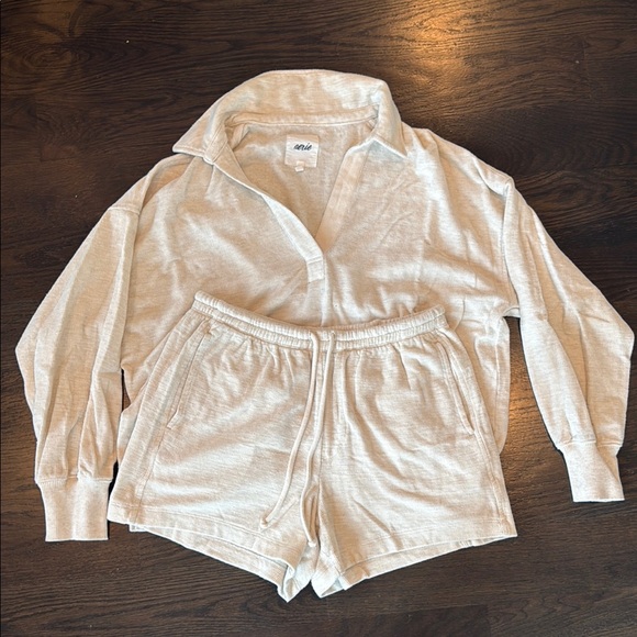 Aerie Cream Set with Top and Shorts - Picture 1 of 5